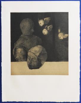 Odilon REDON (d’après) - Le prisonnier  1950, Gravure signée 2