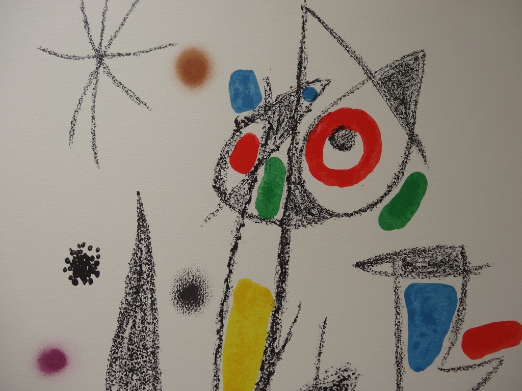 Joan Miro Maravillas Le Chat Lithographie Originale Signee Art Moderne Plazzart