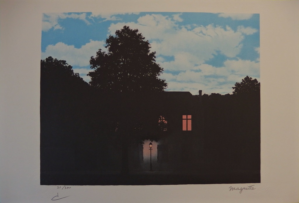 René MAGRITTE - L'Empire Des Lumières, Lithographie Signée - Art ...