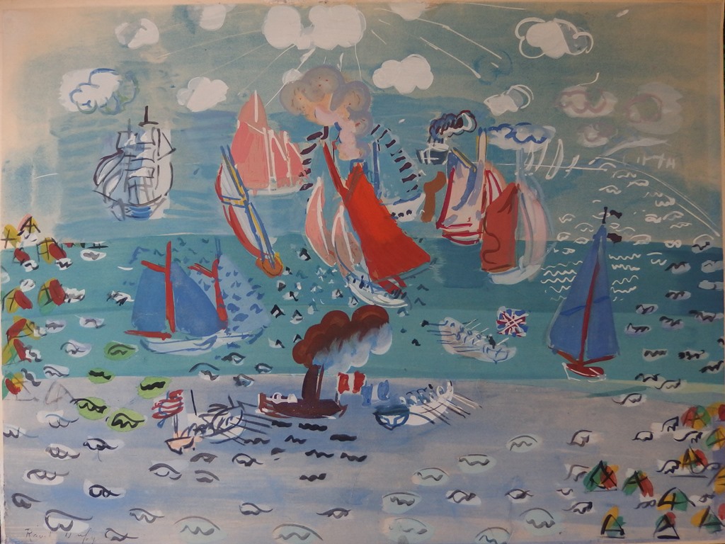 Raoul DUFY - La marine - Lithographie et pochoir signé - Art Moderne -  Plazzart