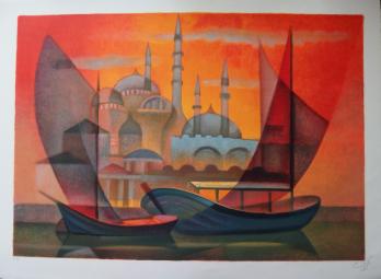 Coucher de soleil sur l'Orient by, Louis TOFFOLI, buy art online