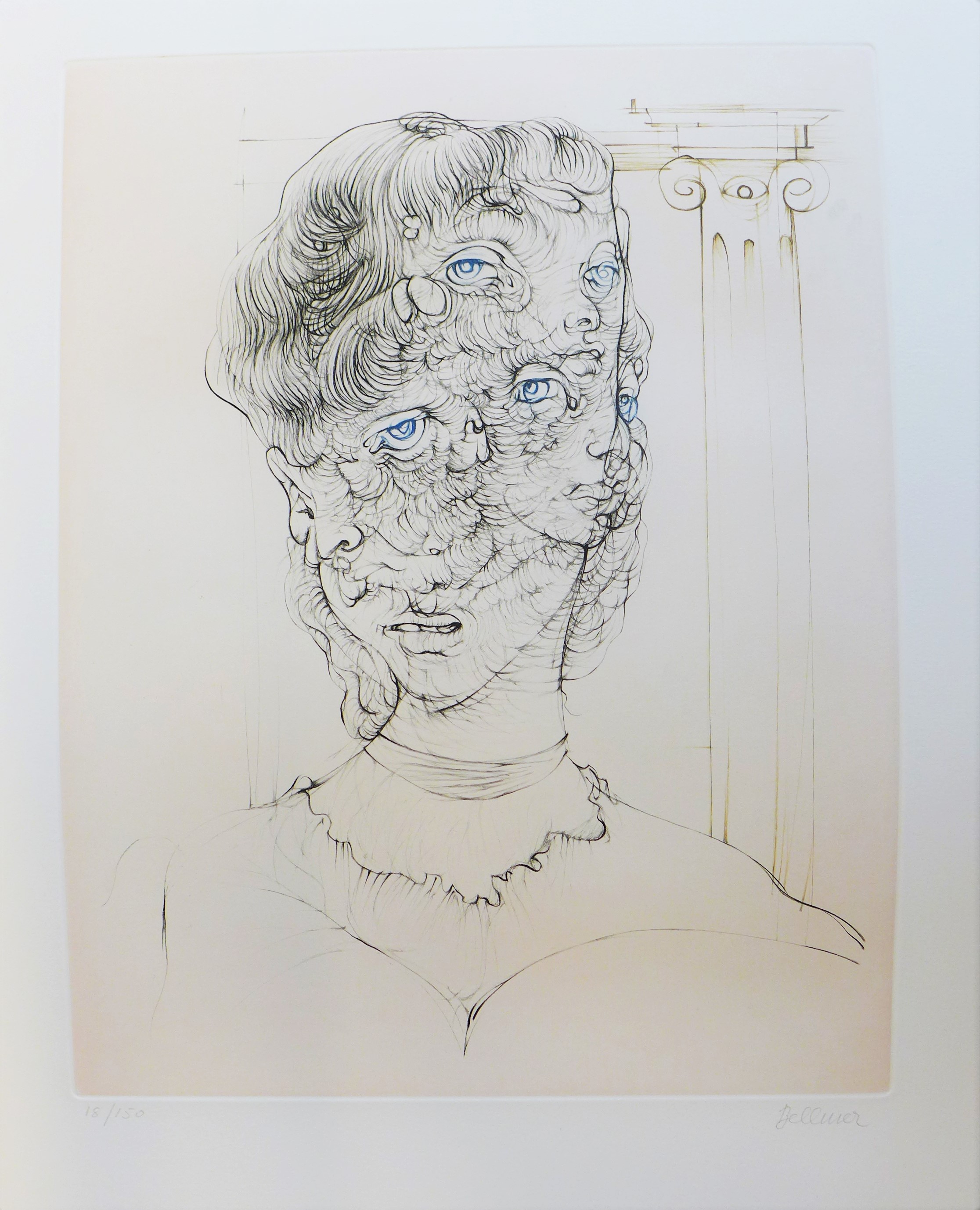 Hans BELLMER Blue eyes, 1971, Eauforte et aquatinte signée Art