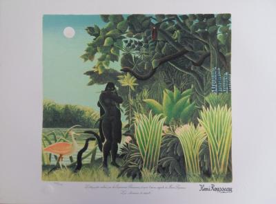 Litography of Henry Rousseau signed outlet and numbered