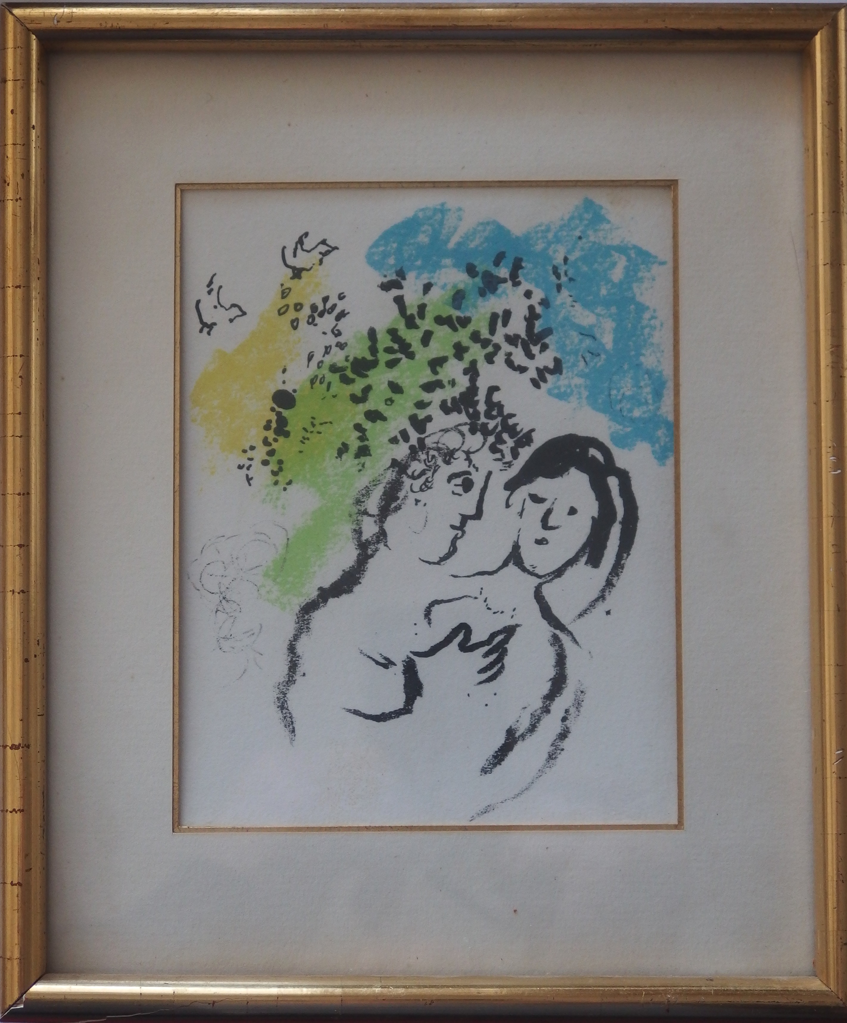 Marc Chagall Lovers Original Lithograph Post War And Modern Art