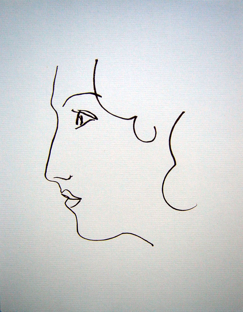 Henri Matisse Visage Feminin De Profil Estampe Post War Modern Art Plazzart