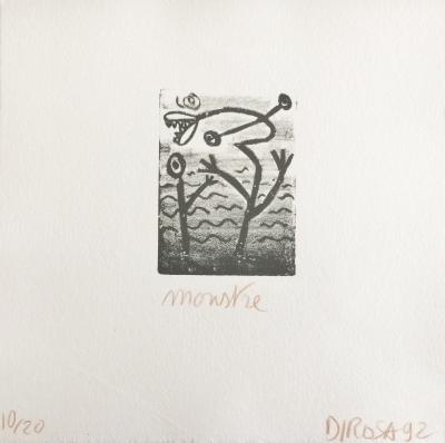 Hervé DI ROSA - Monstre, 1992 - Lithographie signée au crayon 2