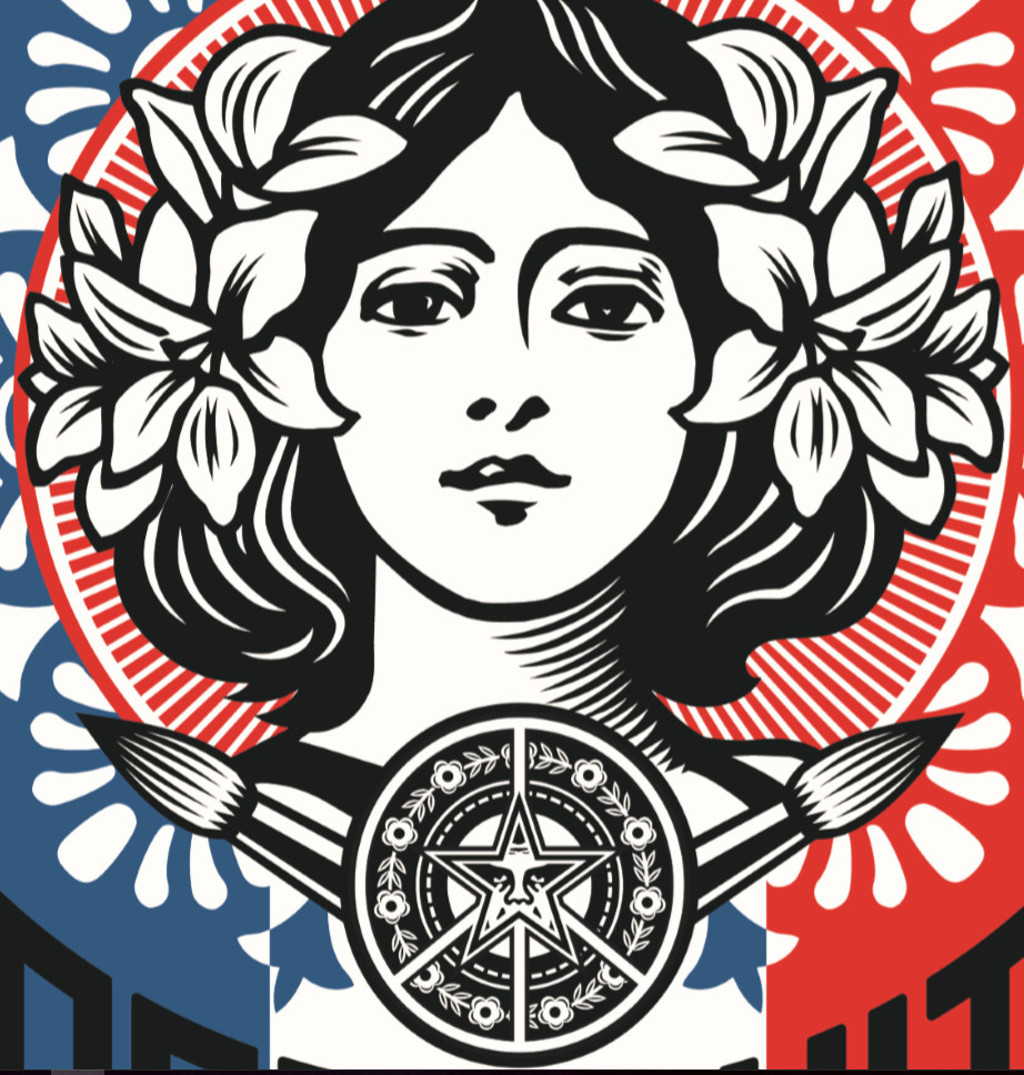 Shepard Fairey Liberté Egalité Fraternité Lithographie 2018 Street Art Plazzart 0277