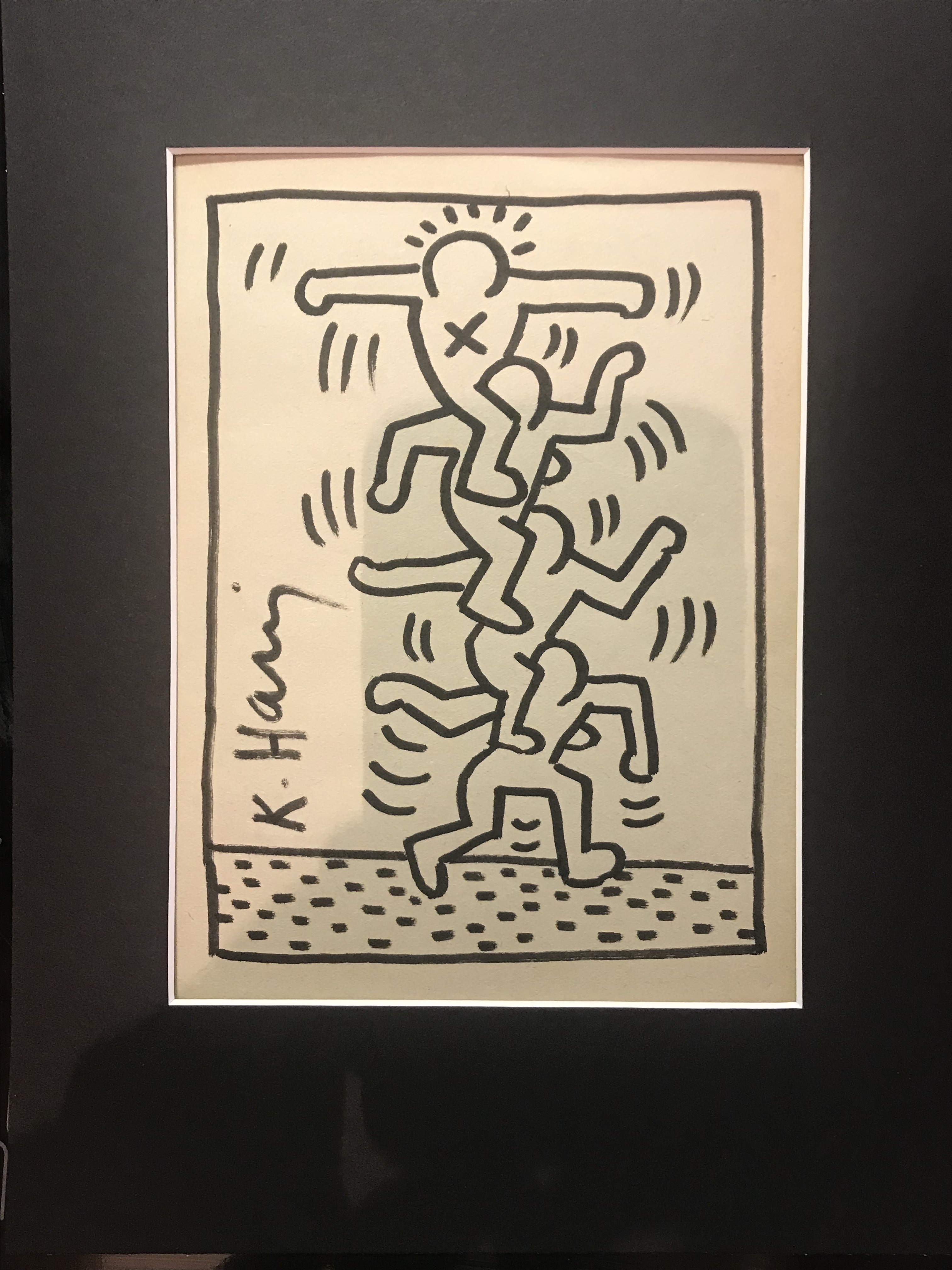 Keith Haring 1958 1990 Dessin Au Feutre Avec Certificat Street