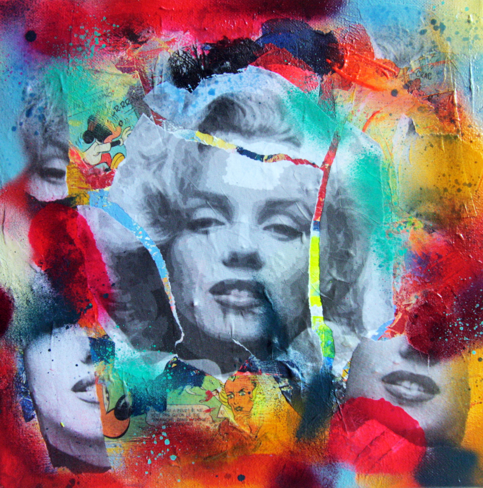 SPACO marilyn monroe graffiti - Street Art - Plazzart