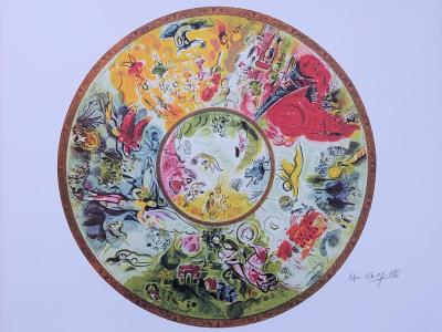 Marc CHAGALL (d’après) - Plafond de L’opéra Garnier - Lithographie signée, Edition limitée 2