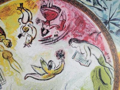 Marc CHAGALL (d’après) - Plafond de L’opéra Garnier - Lithographie signée, Edition limitée 2