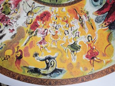 Marc CHAGALL (d’après) - Plafond de L’opéra Garnier - Lithographie signée, Edition limitée 2