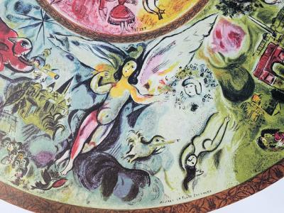 Marc CHAGALL (d’après) - Plafond de L’opéra Garnier - Lithographie signée, Edition limitée 2