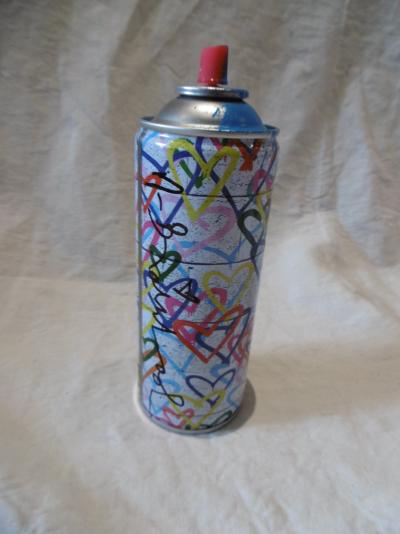 Mr Brainwash - "Spray Can Cyan Hearts", Hand Finished, Hand Signed And ...