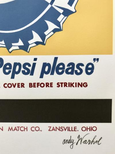 Andy Warhol Pepsi-Cola Signed Limited Edition with CMOA Stamp