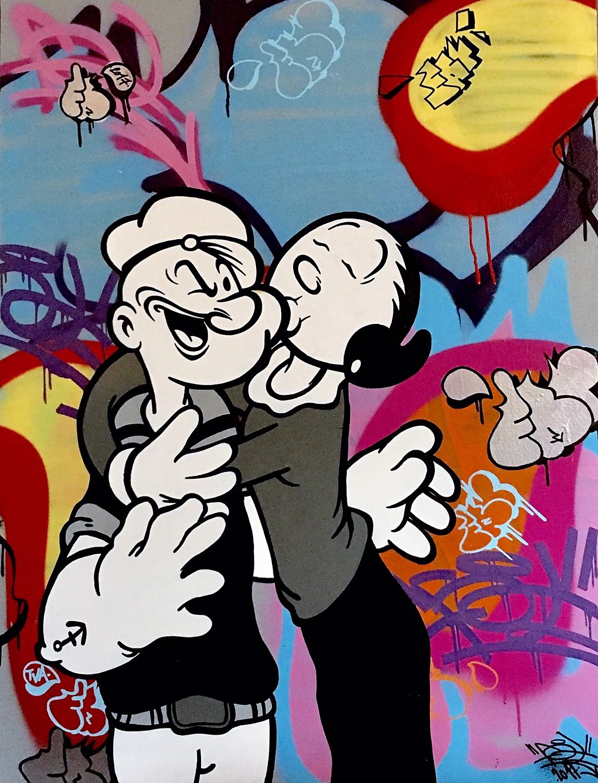 Toile Graffiti les Mains pop art- Livraison gratuite - Fineartsfrance