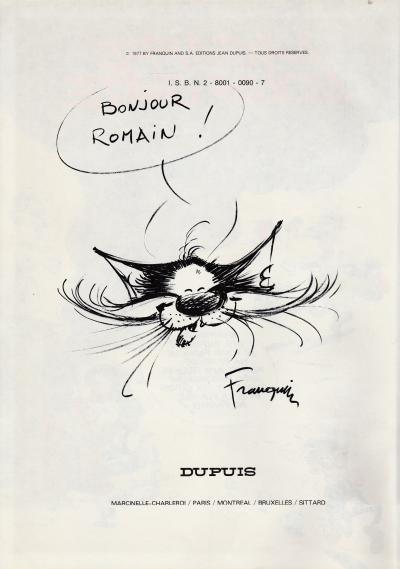 Andre Franquin Dessin Le Chat Signe Dans Album Lagaffe Nous Gate Comics E Historietas Graficas Plazzart