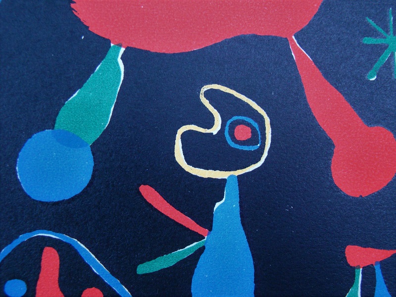 Joan MIRO (after) - Characters and figures, 1949 - Stencil in colours ...