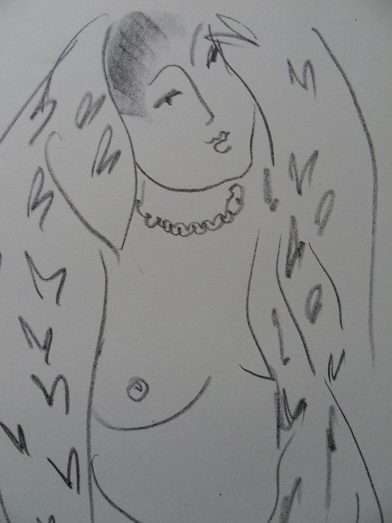 Henri MATISSE (dopo): Donna con seni nudi - litografia firmata - Arte  Moderna - Plazzart