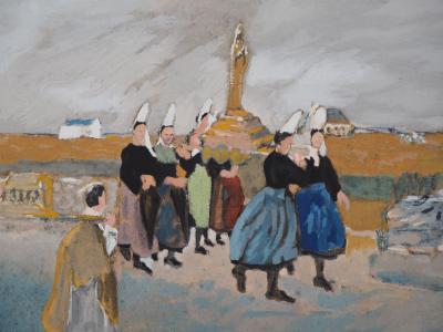 Max JACOB - Procession en Bretagne, Lithographie Signée 2