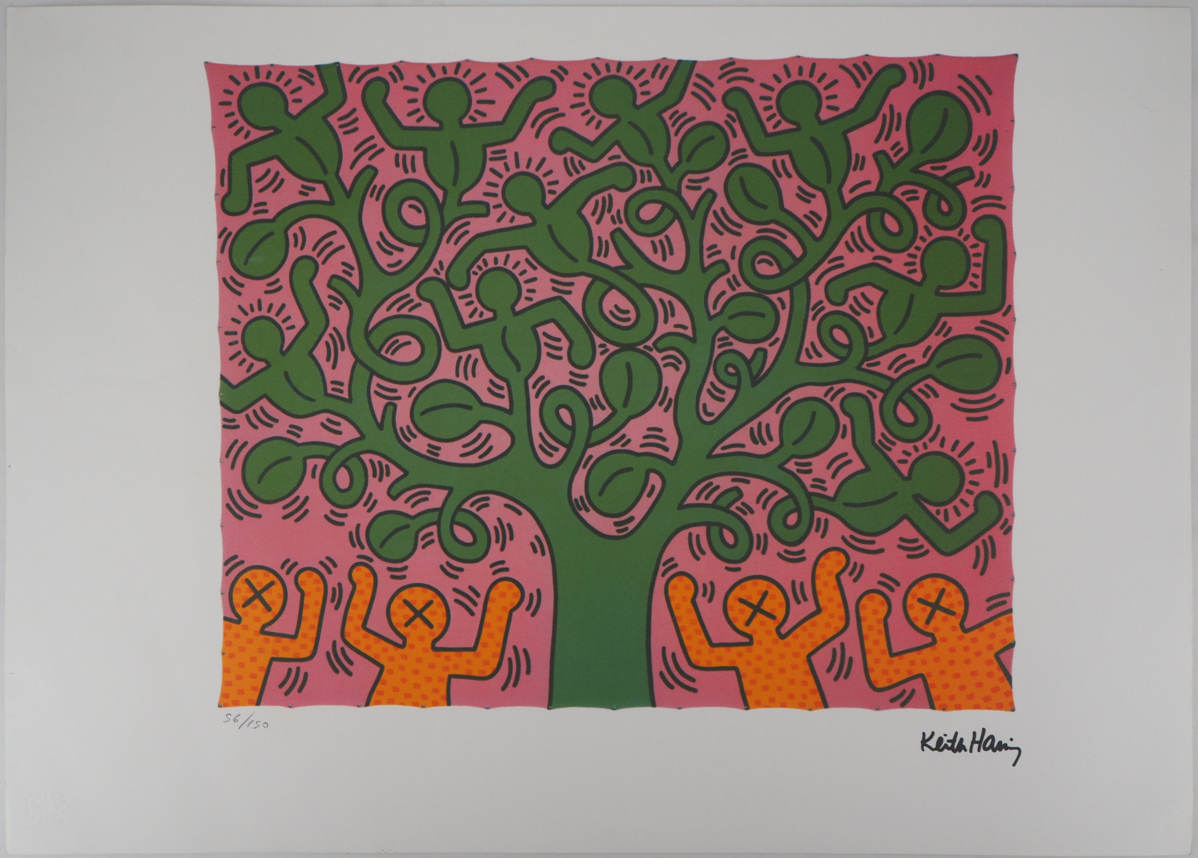 Keith Haring Tree Of Life Sérigraphie Signée Street Art Plazzart