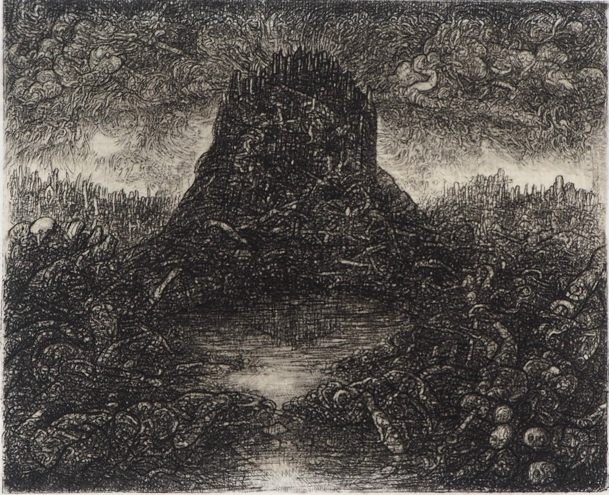 Georges RUBEL: The ephemeral mountain - Original signed etching - Post ...