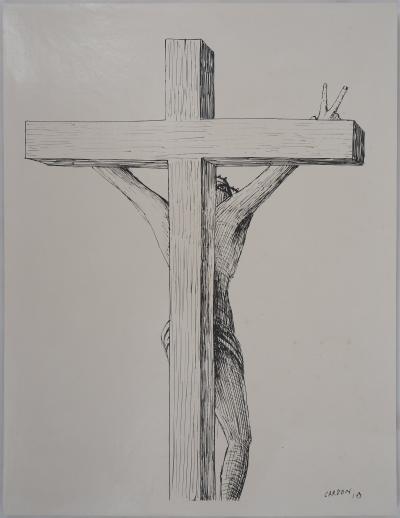 CARDON : Christ - Lithographie Originale Signée 2