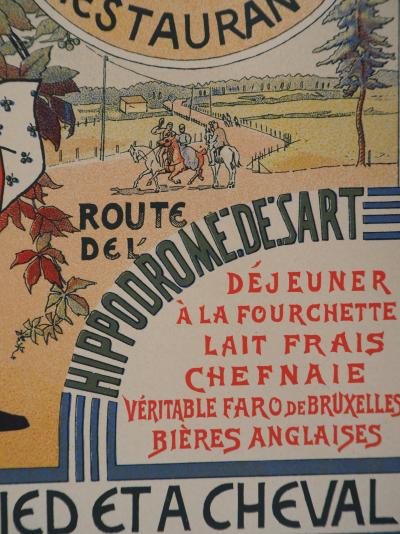 Edouard DUYCK & Adolphe CRESPIN : Serveuse ramenant la bière belge, 1895 - Lithographie originale signée 2