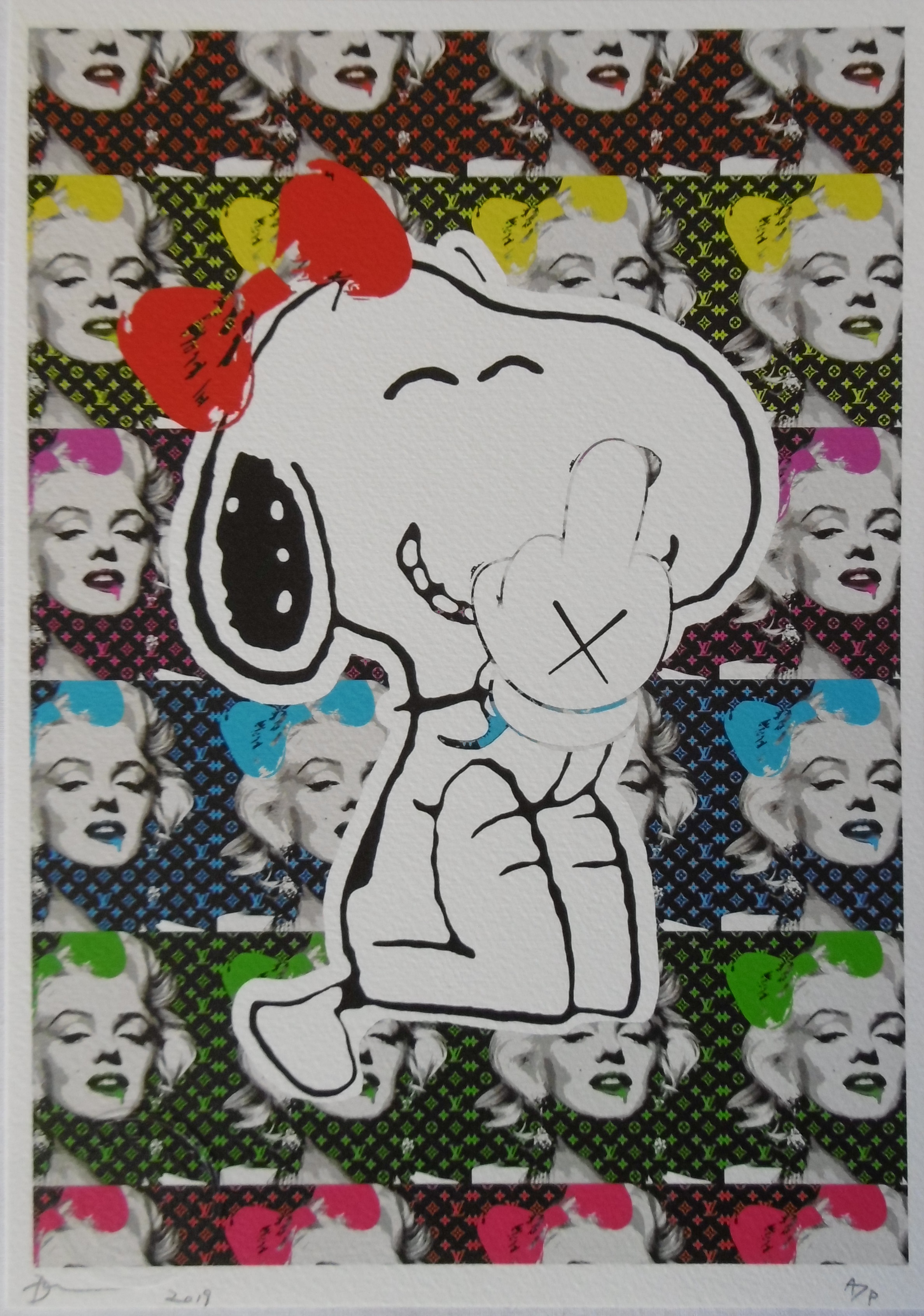 Death NYC Marylin Snoopy  2022 S rigraphie sign e et 