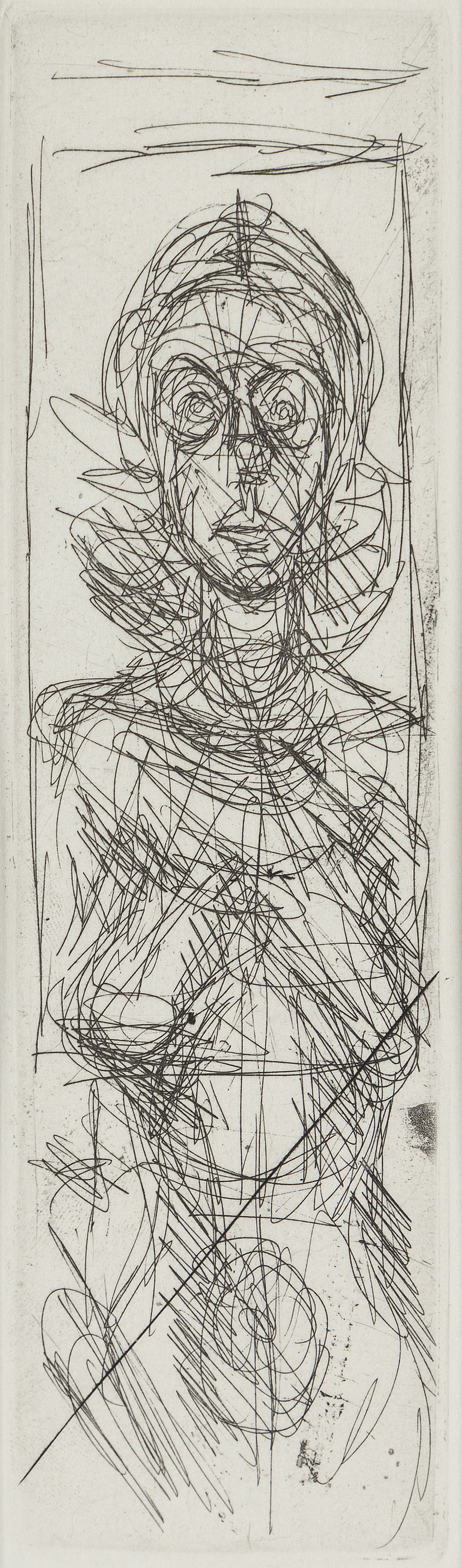 Alberto de face, 1956, Etching Post