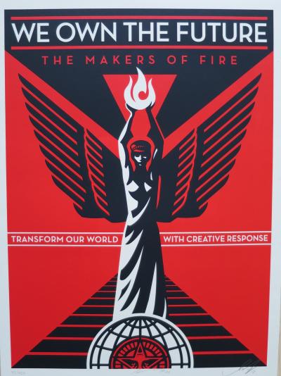 Shepard FAIREY (Obey) - Eyes Open, 2020 - Handsigned screenprint - Street  Art - Plazzart