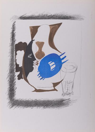 Georges BRAQUE - Verre et pichet, 1956 - Original lithograph