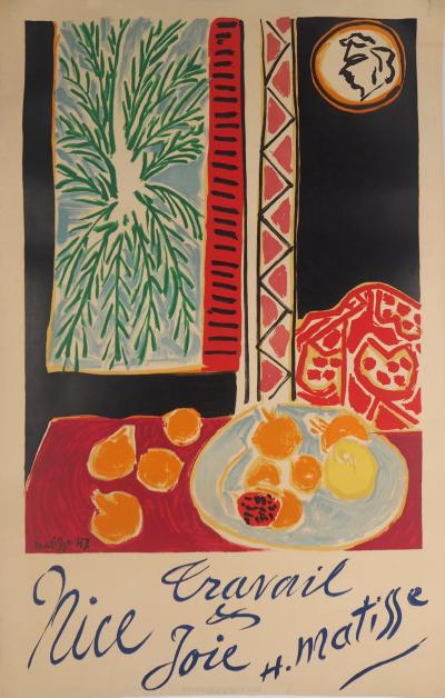 Henri Matisse Nice Travail Joie Lithographie Originale Signee Art Moderne Plazzart