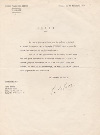 Charles de Gaulle Autograph