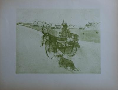 Henri de TOULOUSE-LAUTREC (d’après) - L’amazone et le chien, Lithographie signée, 1927 2