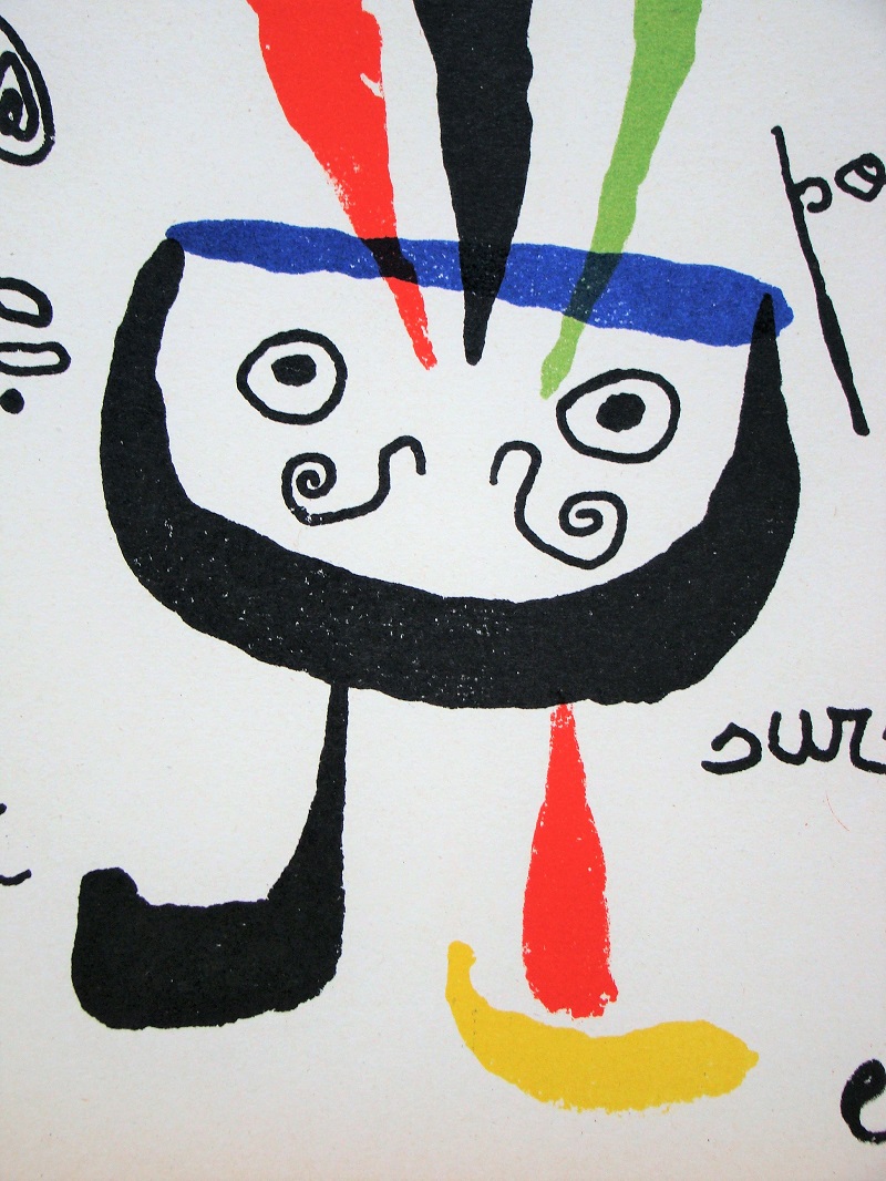 Joan Miro Der Vogel 1952 Original Farblithografie Moderne Kunst Plazzart 4418