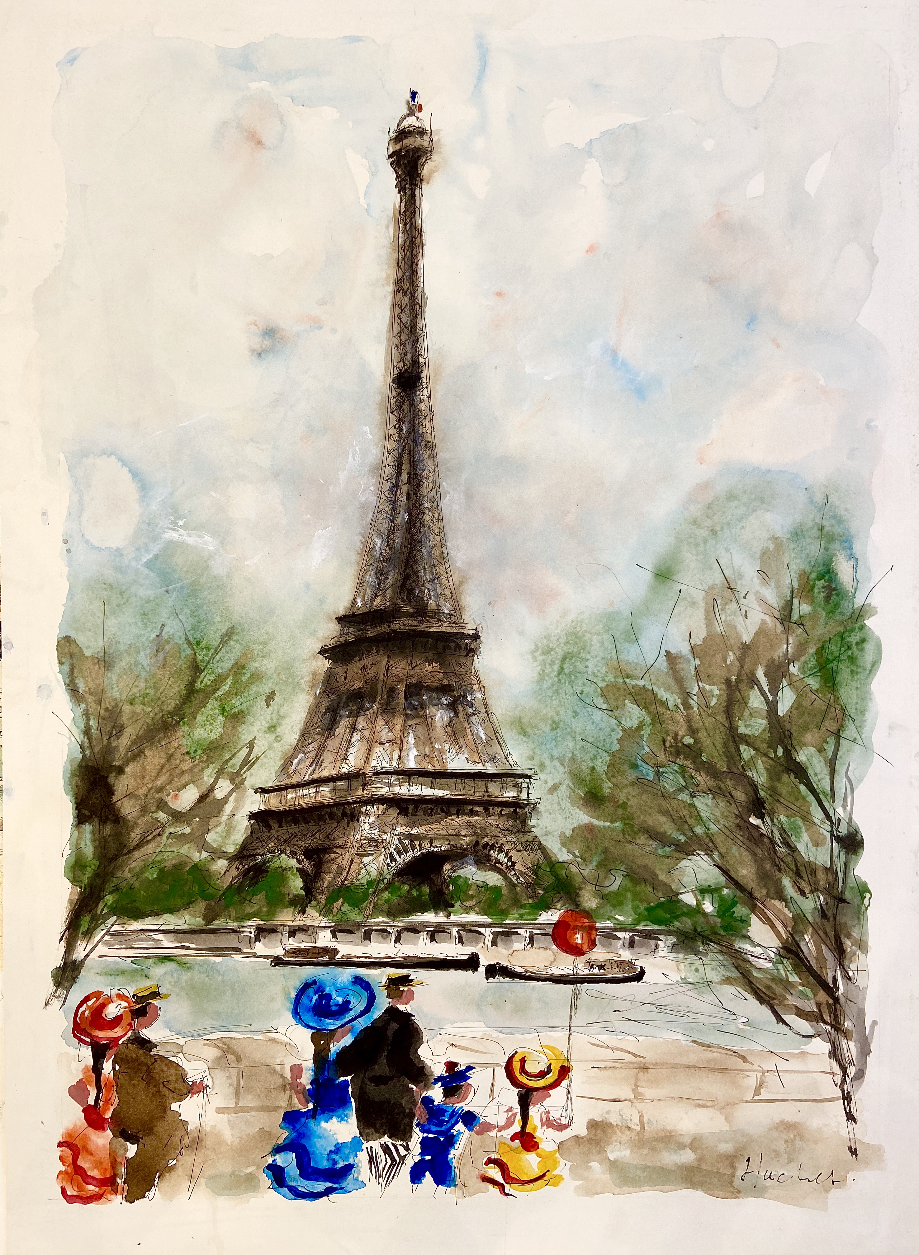 Peinture acrylique Tour Eiffel, Je commande !
