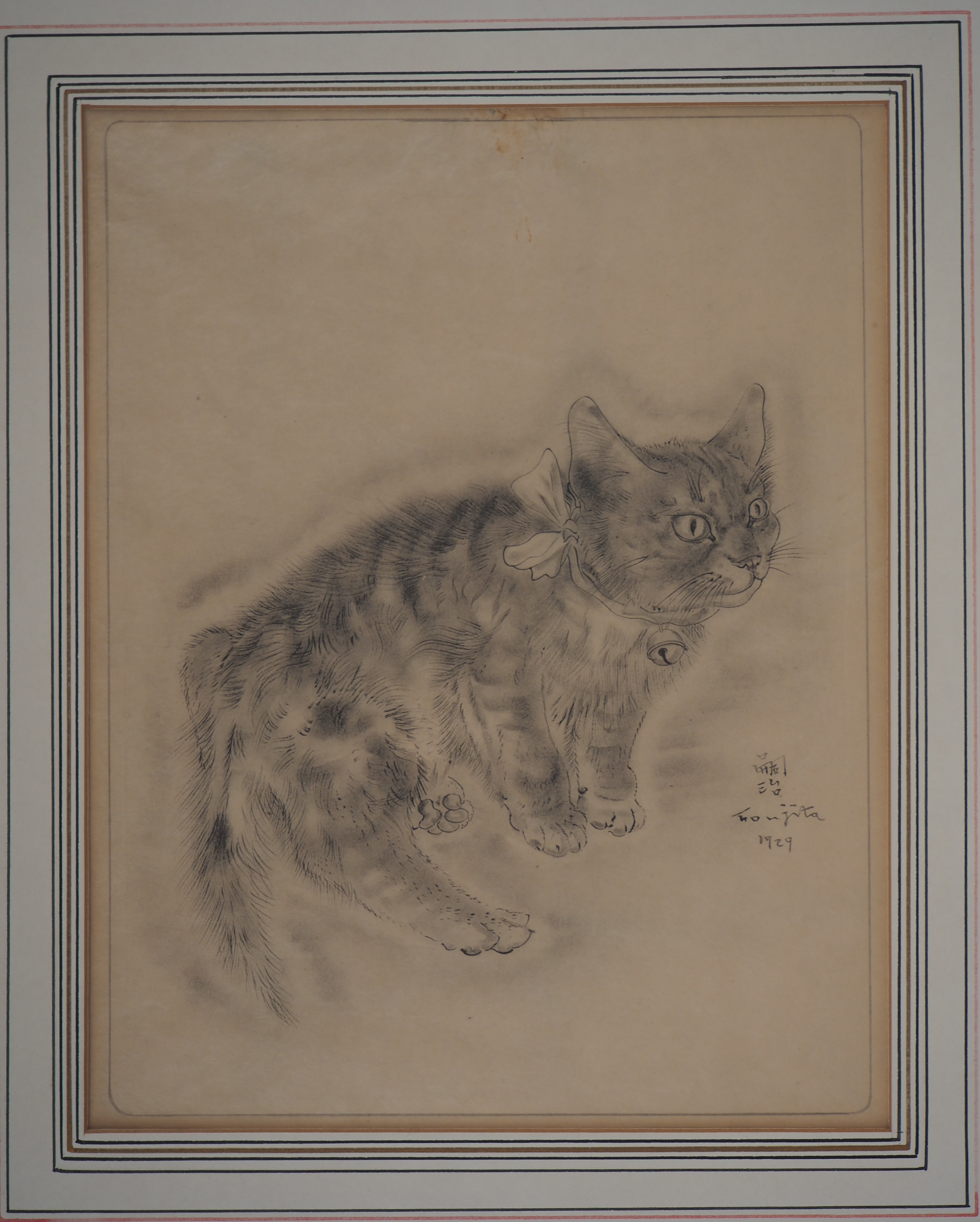 Léonard FOUJITA - Chat au grelot, 1930 - Gravure originale signée - Art ...