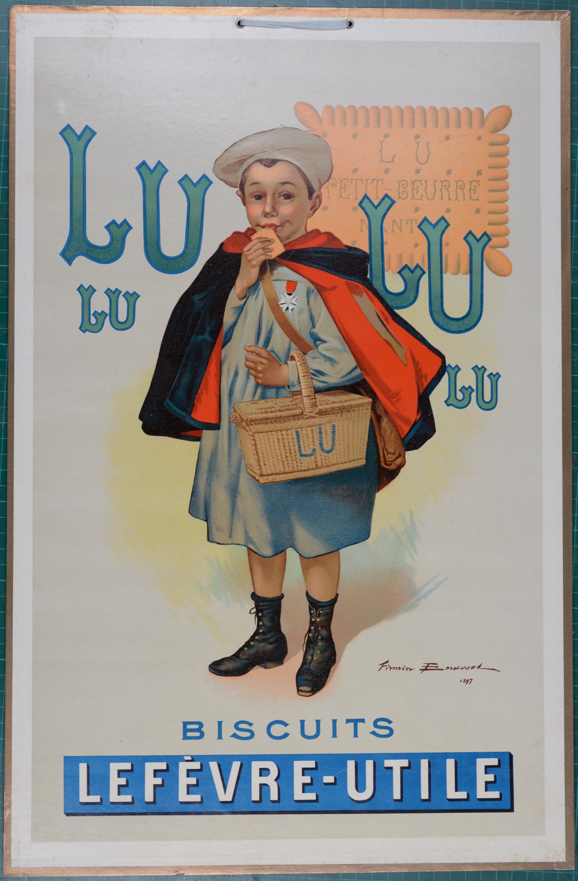 Firmin Bouisset Biscuits Lefèvre Utilelu 1897 Affiche Lithographique Originale Art 