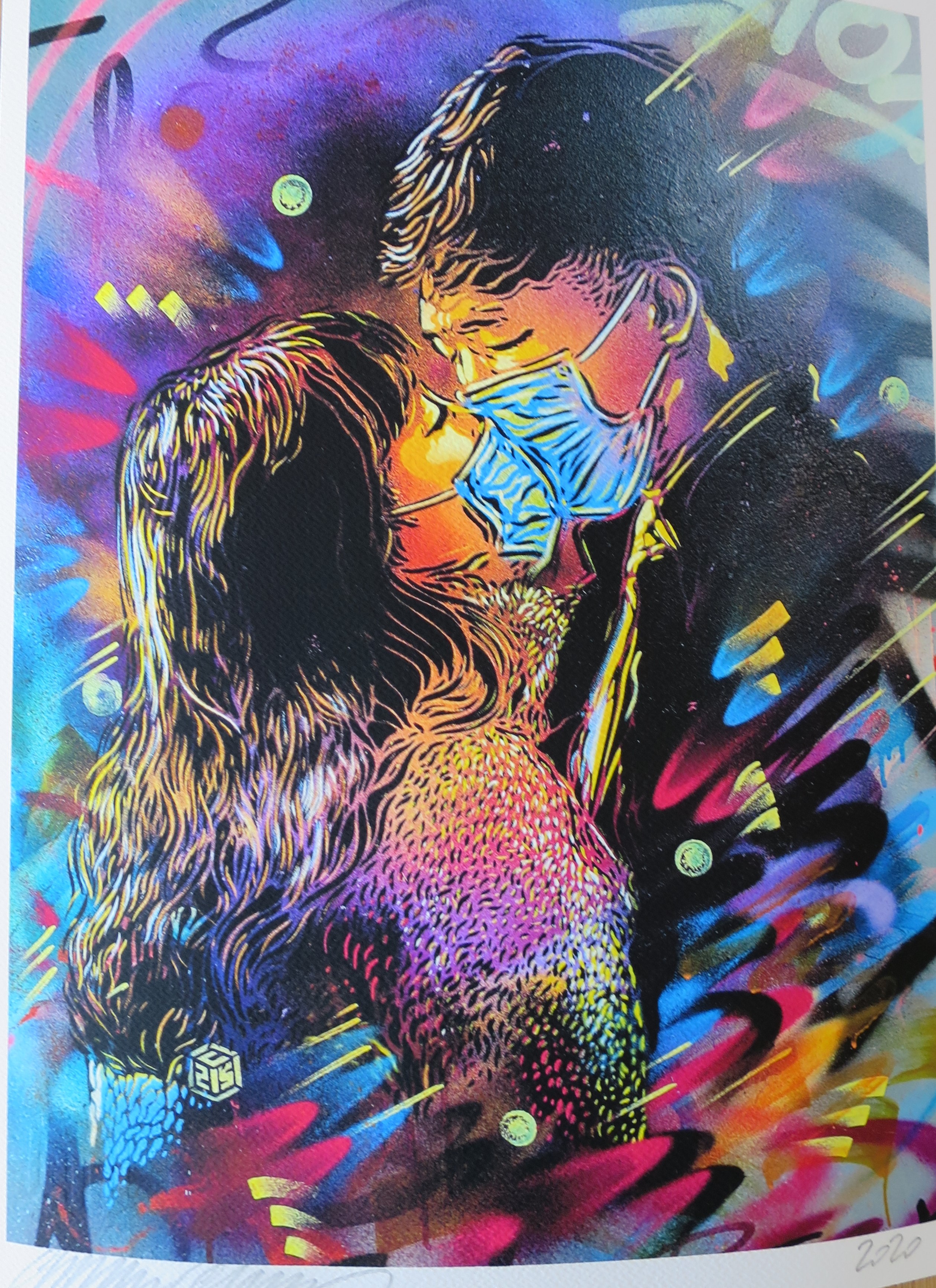 C215 - Amour au temps du coronavirus, 2020 - Impression digitale signée