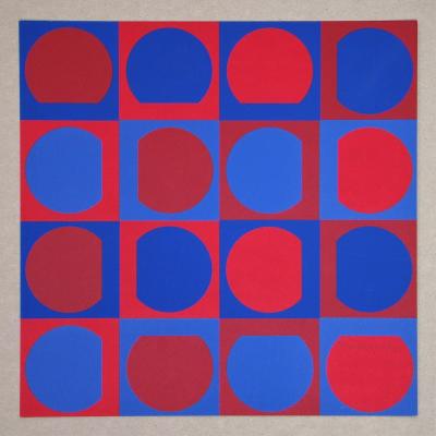 Victor VASARELY - Composition Planetary Folklore, 1964 - Original