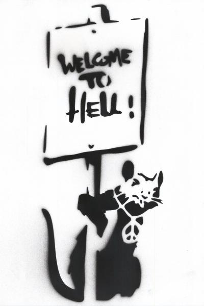 banksy welcome to hell original