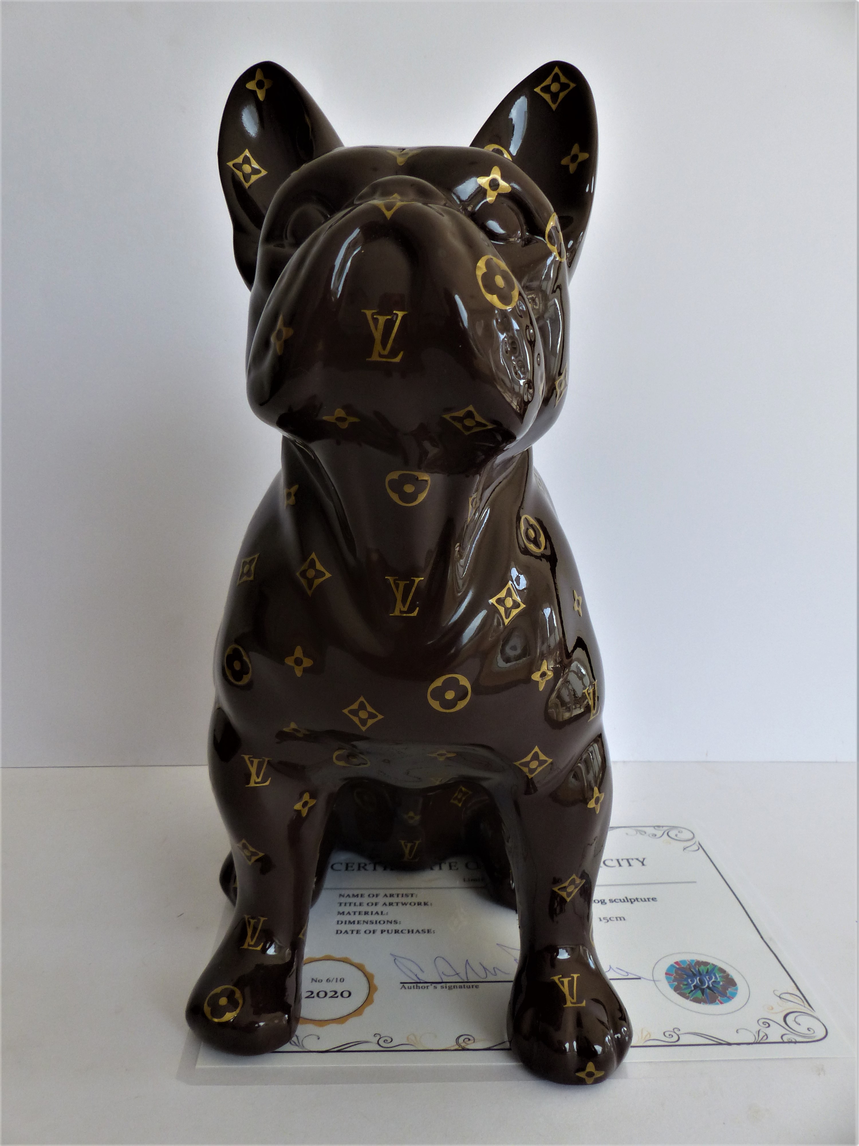 Patrick KONRAD - Louis VUITTON Black Bulldog - Sculpture