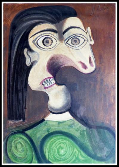 Pablo PICASSO (d’après) - Portrait Dora Maar I, 1954 - Lithographie 2