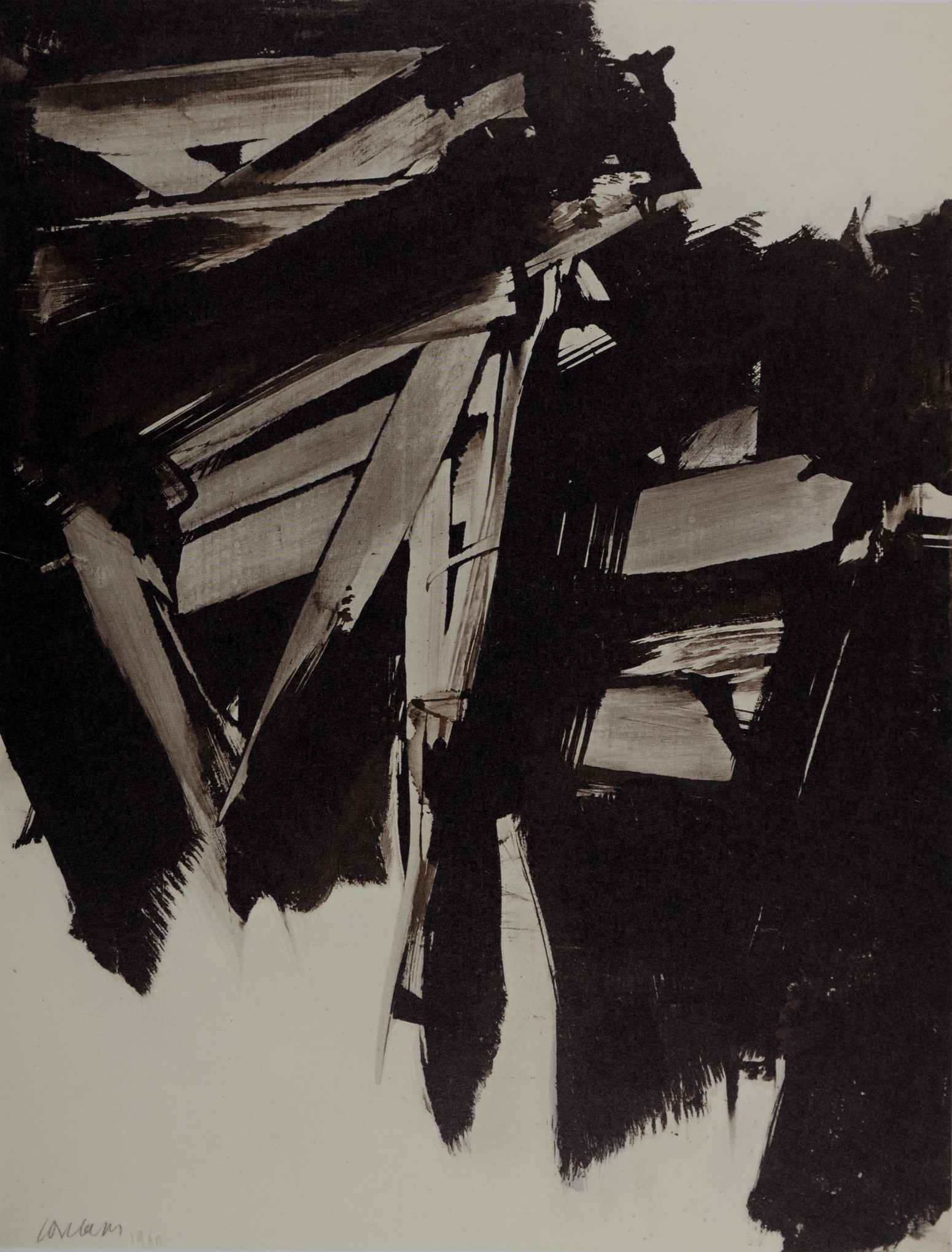 Pierre SOULAGES (After) - Composition #4, 1962 - Offset lithograph ...