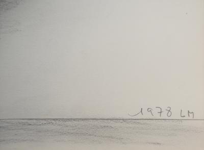 Lily MASSON : Feuille d’érable, 1978  - Dessin au crayon original signé 2