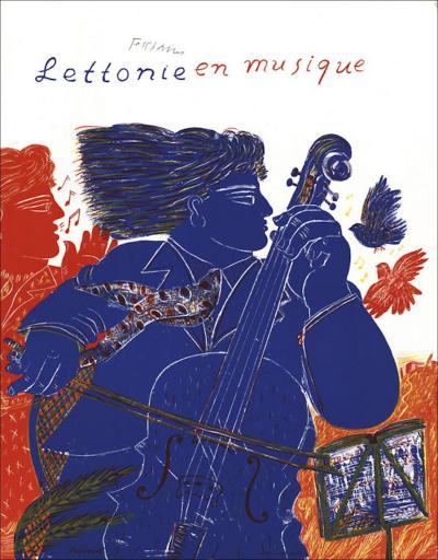 Alexandre FASSIANOS  - Lettonie en musique, 1990 - Lithographie