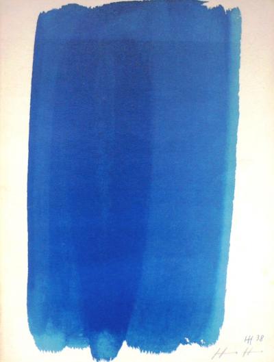 Hans HARTUNG Blau 1961 Offset-Lithographie signiert