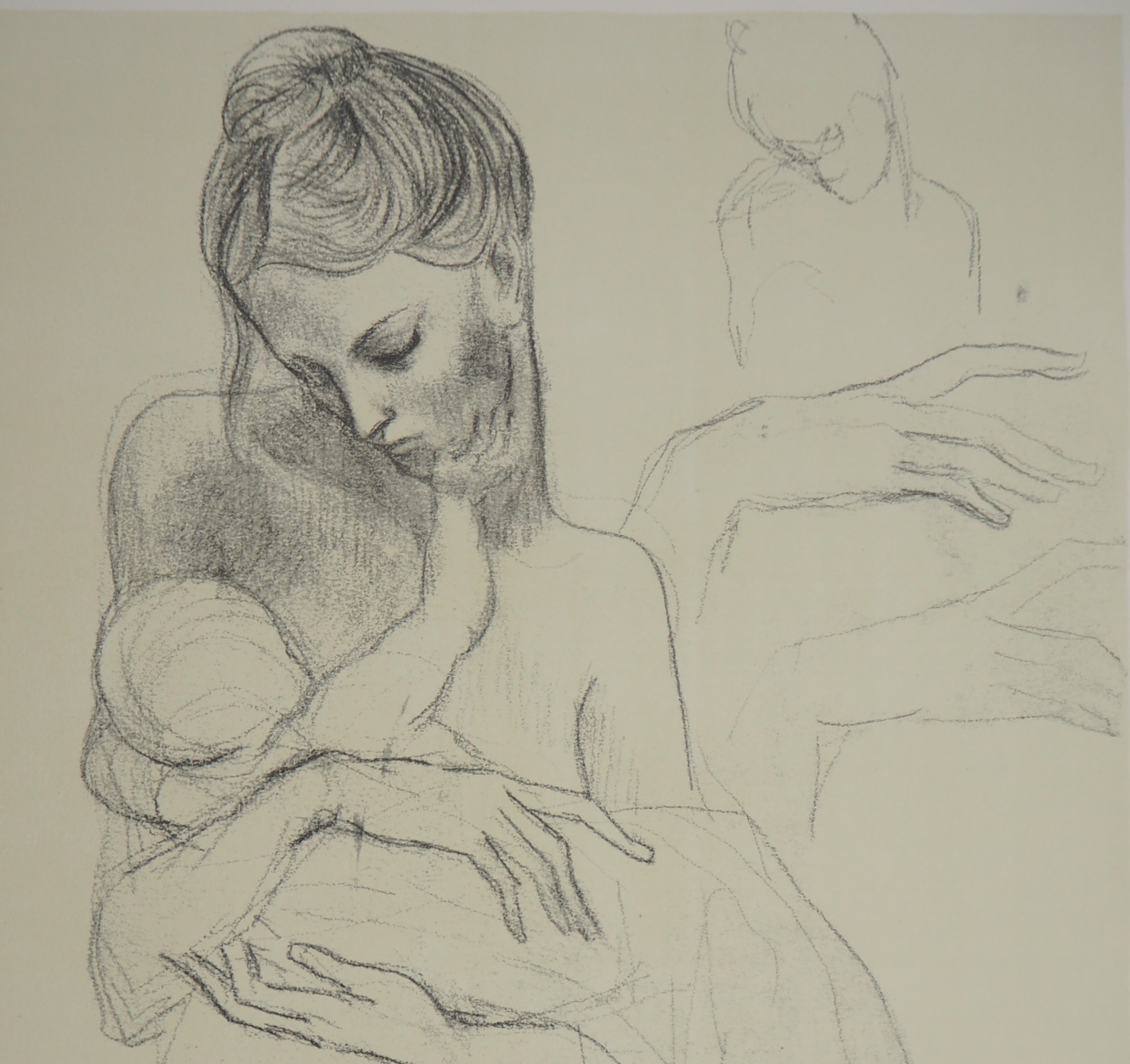 Mother And Child (Picasso), Drawing by Eric Chattell