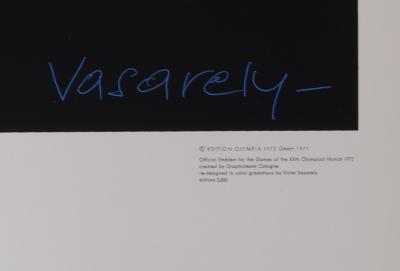 Victor VASARELY - Olympia, 1971 - Original screenprint, Signed